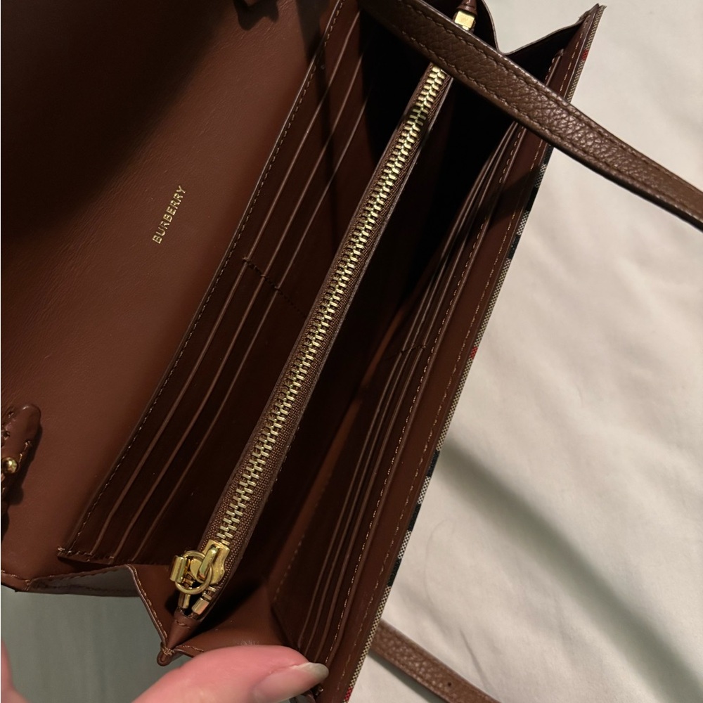 Burberry Brown and Tan Plaid Clutch - Picture 2 of 2
